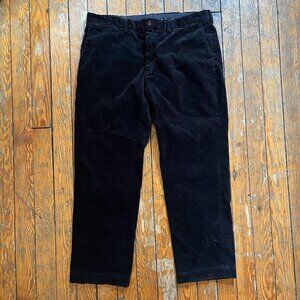 Vintage Polo Ralph Lauren Corduroy Preston Pants Men’s 40 X 32 Black Flat Front